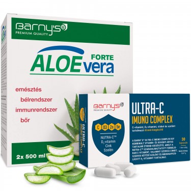 AKCIÓ: Barny´s ALOE vera FORTE 2x500 ml + Barny´s ULTRA-C imuno complex 30 ks